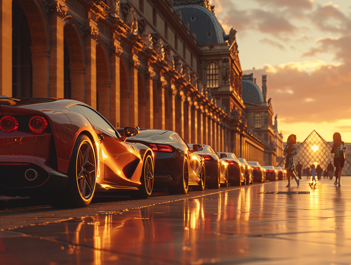 champs-élysées voitures luxe