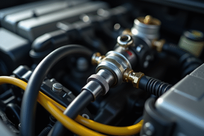 Vue d'un capteur de pression différentielle dans le moteur